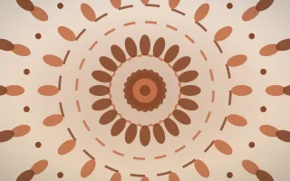 Terracotta Sun Bloom Mandala III — light orange, brown and beige mandala background, variation III