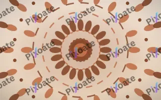 Terracotta Sun Bloom Mandala III — light orange, brown and beige mandala background, variation III