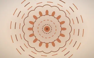 Terracotta Sun Mandala II — light orange, brown and beige mandala background, variation II