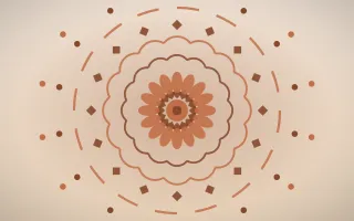 Terracotta Sun Mandala III — light orange, brown and beige mandala background, variation III