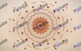 Terracotta Sun Mandala III — light orange, brown and beige mandala background, variation III