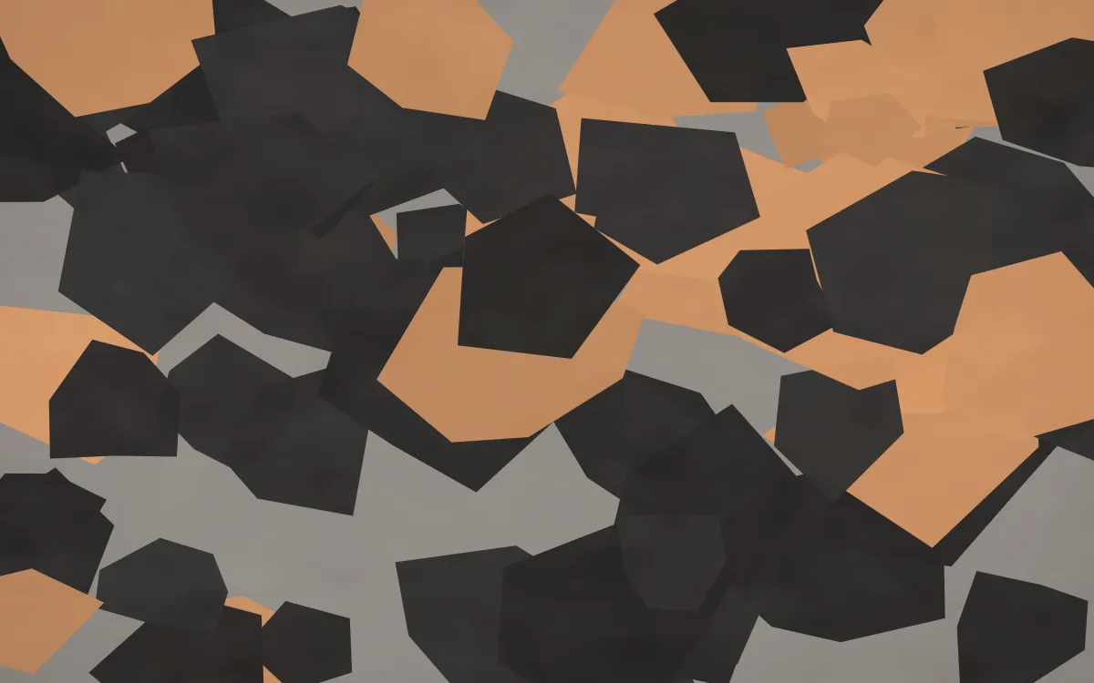 Basalt Ember Breccia — dark black, grey and orange marble background