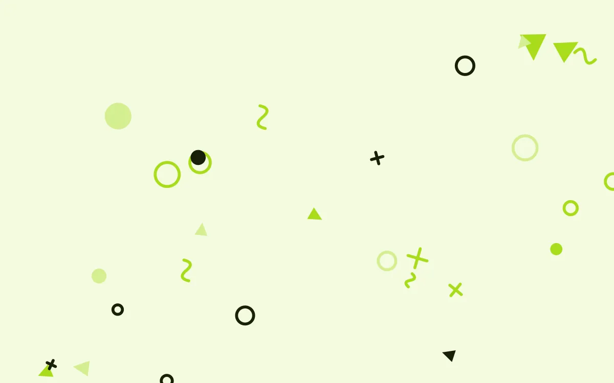 Acid Lime Party Shapes — colourful green and black Memphis-style background