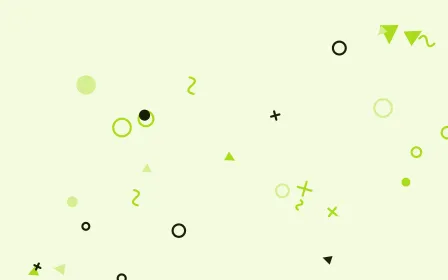 Acid Lime Party Shapes — colourful green and black Memphis-style background
