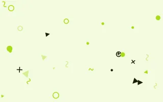 Acid Lime Party Shapes III — colourful green and black Memphis-style background, variation III