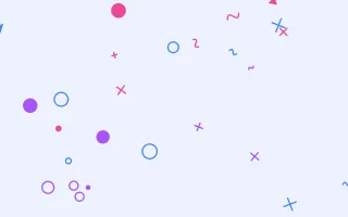 Pixoate Memphis — colourful white, blue and purple Memphis-style background