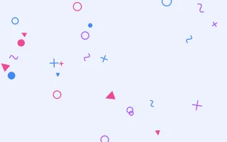 Pixoate Memphis II — colourful white, blue and purple Memphis-style background, variation II