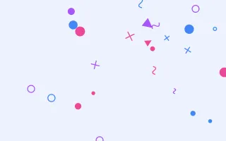 Pixoate Memphis III — colourful white, blue and purple Memphis-style background, variation III