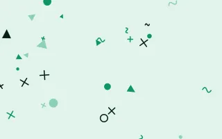 Jade Punch Party Shapes — colourful green and black Memphis-style background