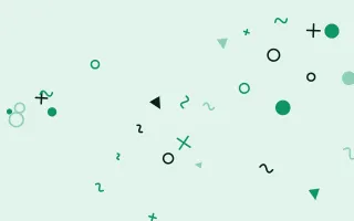 Jade Punch Party Shapes III — colourful green and black Memphis-style background, variation III