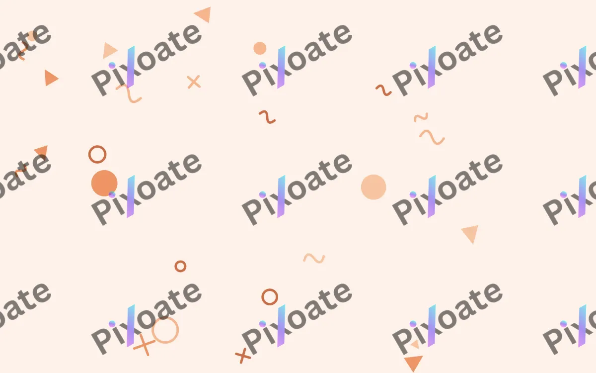 Peachette Party — light orange and white Memphis-style background