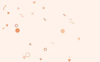 Peachette Party — light orange and white Memphis-style background