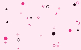Punch Pink Party Shapes — colourful pink, black and white Memphis-style background