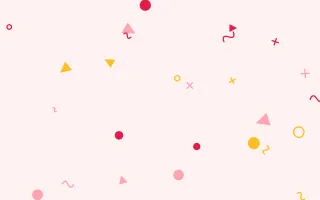 Rose Gold Memphis III — light white, red and gold Memphis-style background, variation III