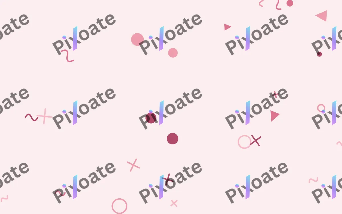 Rosea Party — light red, pink and white Memphis-style background