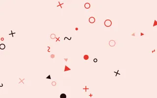 Signal Red Party Shapes II — colourful red and black Memphis-style background, variation II