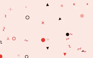 Signal Red Party Shapes III — colourful red and black Memphis-style background, variation III