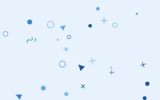 Skylark Party — colourful blue and white Memphis-style background