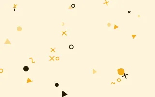 Solar Party Shapes — colourful gold, black and beige Memphis-style background