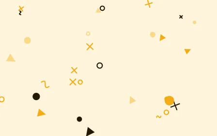 Solar Party Shapes — colourful gold, black and beige Memphis-style background