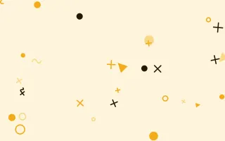 Solar Party Shapes III — colourful gold, black and beige Memphis-style background, variation III