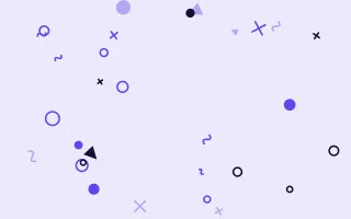 Ultra Indigo Party Shapes — colourful blue and white Memphis-style background