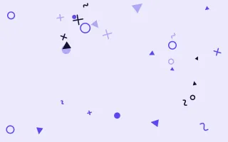Ultra Indigo Party Shapes III — colourful blue and white Memphis-style background, variation III