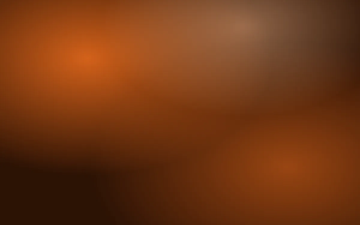 Clementine Neon Bloom — dark black and orange mesh gradient background