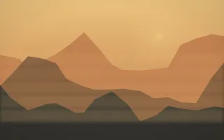 Autumn Glow Misty Outland IV — colourful orange, brown and grey misty landscape background, variation IV