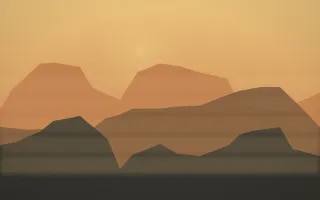 Autumn Glow Misty Outland IX — colourful orange, brown and grey misty landscape background, variation IX