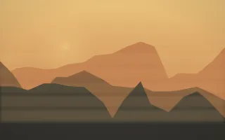 Autumn Glow Misty Outland V — colourful orange, brown and grey misty landscape background, variation V