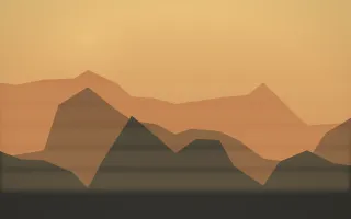 Autumn Glow Misty Outland VIII — colourful orange, brown and grey misty landscape background, variation VIII