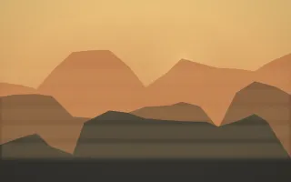 Autumn Glow Misty Outland X — colourful orange, brown and grey misty landscape background, variation X