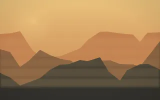Autumn Glow Misty Outland XI — colourful orange, brown and grey misty landscape background, variation XI