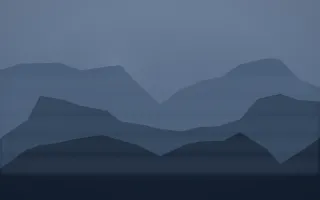 Blue Hour Misty Outland — dark blue misty landscape background