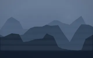 Blue Hour Misty Outland III — dark blue misty landscape background, variation III