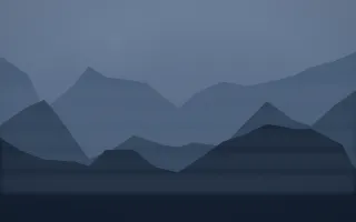 Blue Hour Misty Outland IV — dark blue misty landscape background, variation IV
