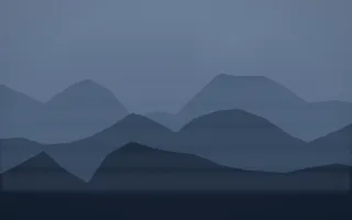 Blue Hour Misty Outland IX — dark blue misty landscape background, variation IX