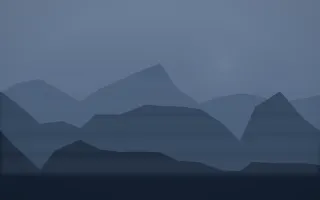 Blue Hour Misty Outland VI — dark blue misty landscape background, variation VI