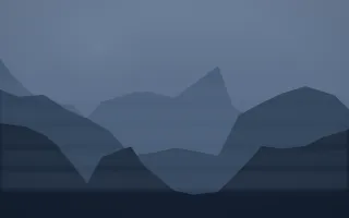 Blue Hour Misty Outland VII — dark blue misty landscape background, variation VII