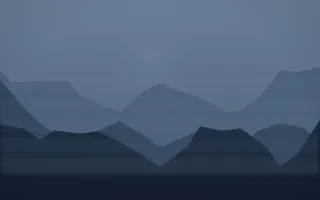 Blue Hour Misty Outland VIII — dark blue misty landscape background, variation VIII