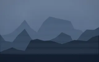 Blue Hour Misty Outland X — dark blue misty landscape background, variation X