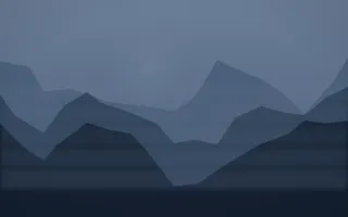 Blue Hour Misty Outland XI — dark blue misty landscape background, variation XI