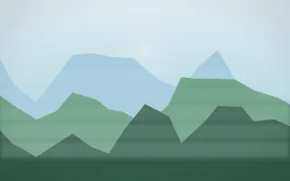 Clear Day Misty Outland II — light blue and green misty landscape background, variation II