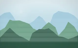 Clear Day Misty Outland IV — light blue and green misty landscape background, variation IV