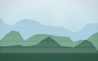 Clear Day Misty Outland IX — light blue and green misty landscape background, variation IX