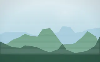 Clear Day Misty Outland VI — light blue and green misty landscape background, variation VI