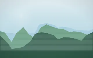Clear Day Misty Outland VII — light blue and green misty landscape background, variation VII