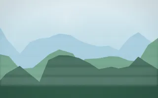 Clear Day Misty Outland VIII — light blue and green misty landscape background, variation VIII