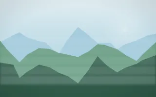 Clear Day Misty Outland X — light blue and green misty landscape background, variation X
